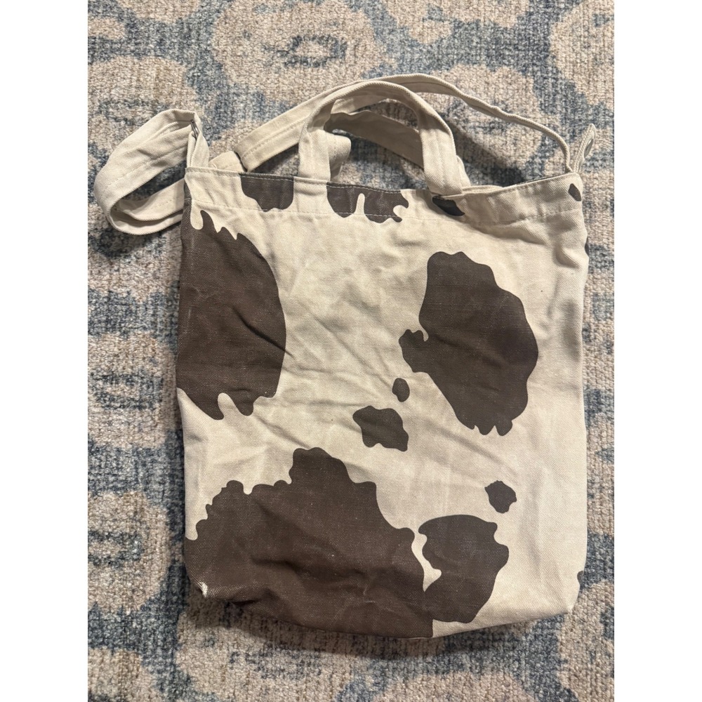 Baggu Canvas Duck Bag Cow Print Good Condition